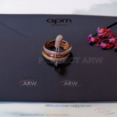 AAA APM Monaco Jewelry On Sale - Diamond Paved Pin Ring